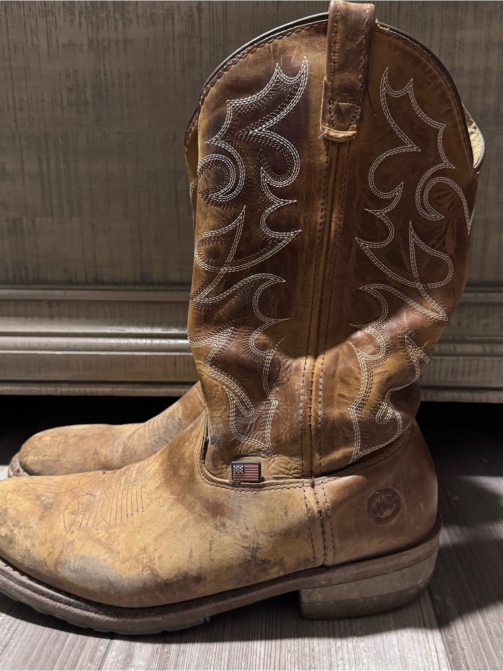 Double-H Dylan DH1552 brown leather cowboy/work boots in men’s size 10.5 D